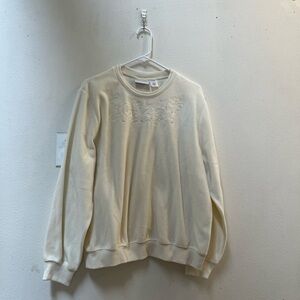 Alfred Dunner Men's Cream Crewneck Sweater